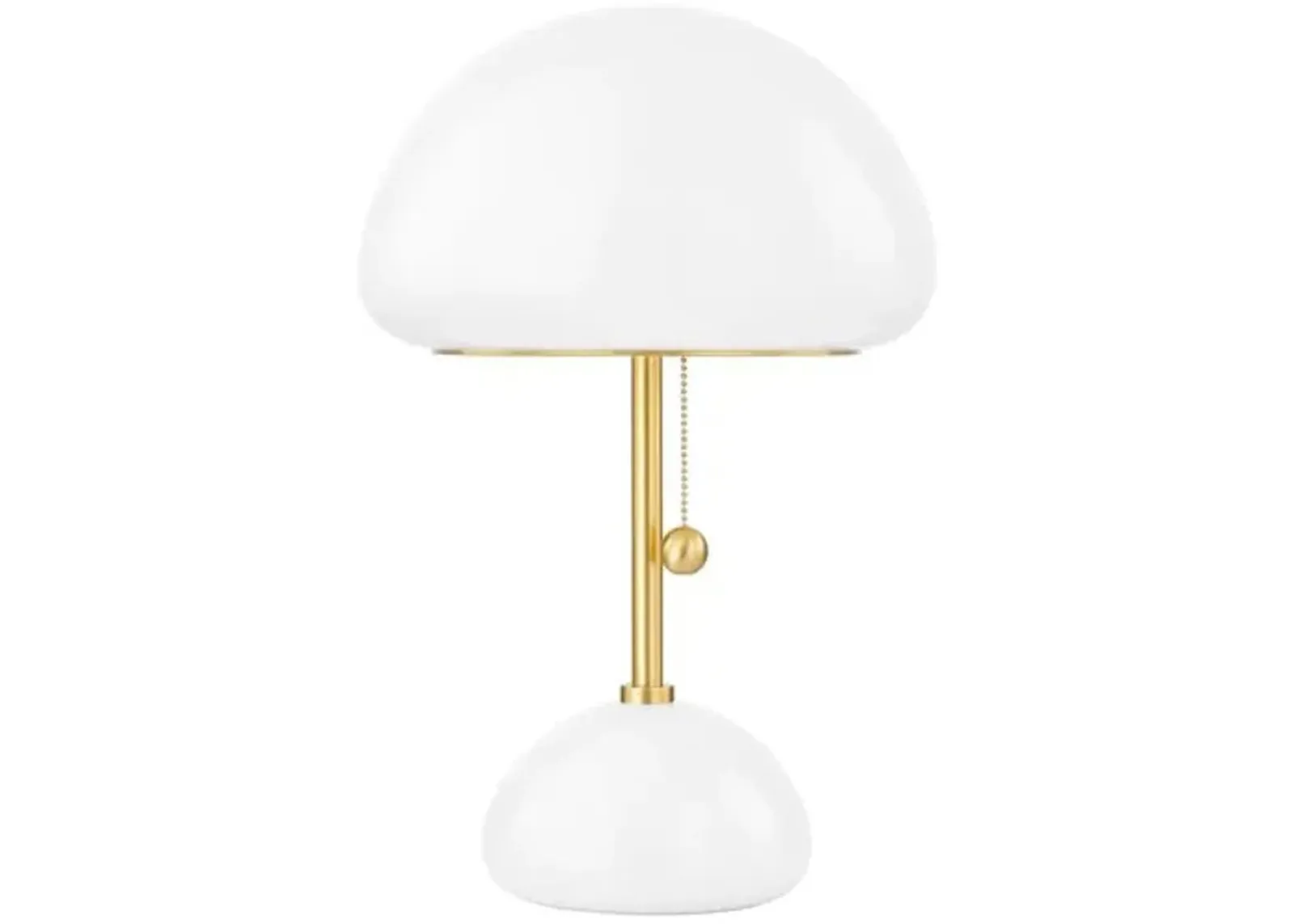 Cortney Table Lamp - Opal Glass/Aged Brass - Home Ec. for Mitzi - Gold