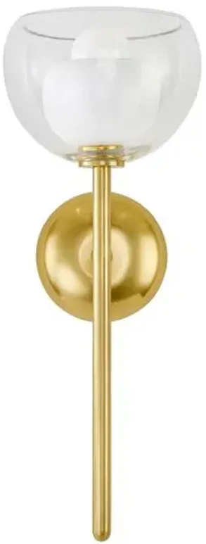 Cortney 17.25" Wall Sconce - Aged Brass - Home Ec. for Mitzi - Gold