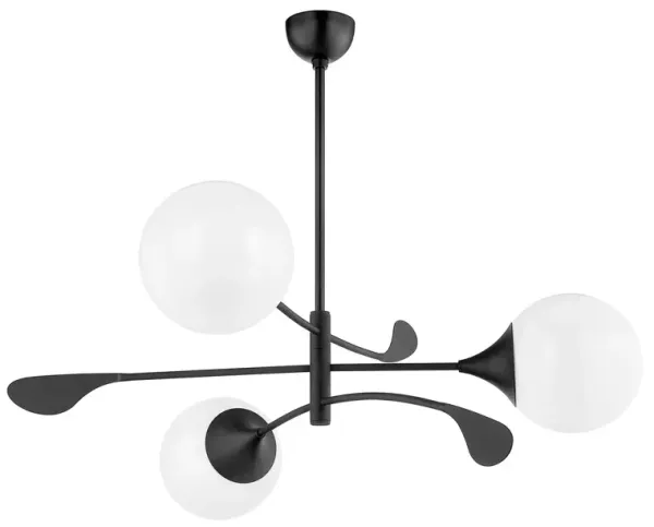 Victoria 17.5" Glass Globe Chandelier - Home Ec. for Mitzi - Black