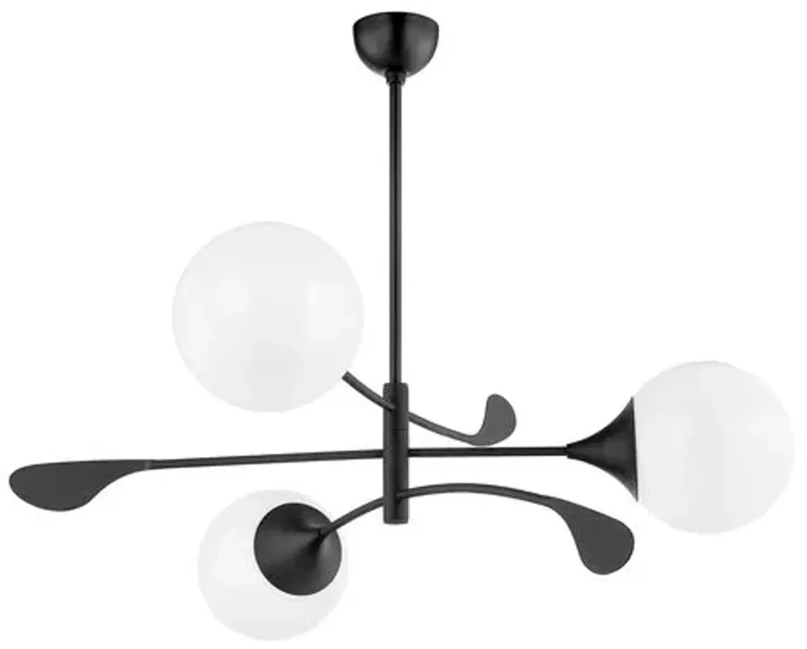 Victoria 17.5" Glass Globe Chandelier - Home Ec. for Mitzi - Black