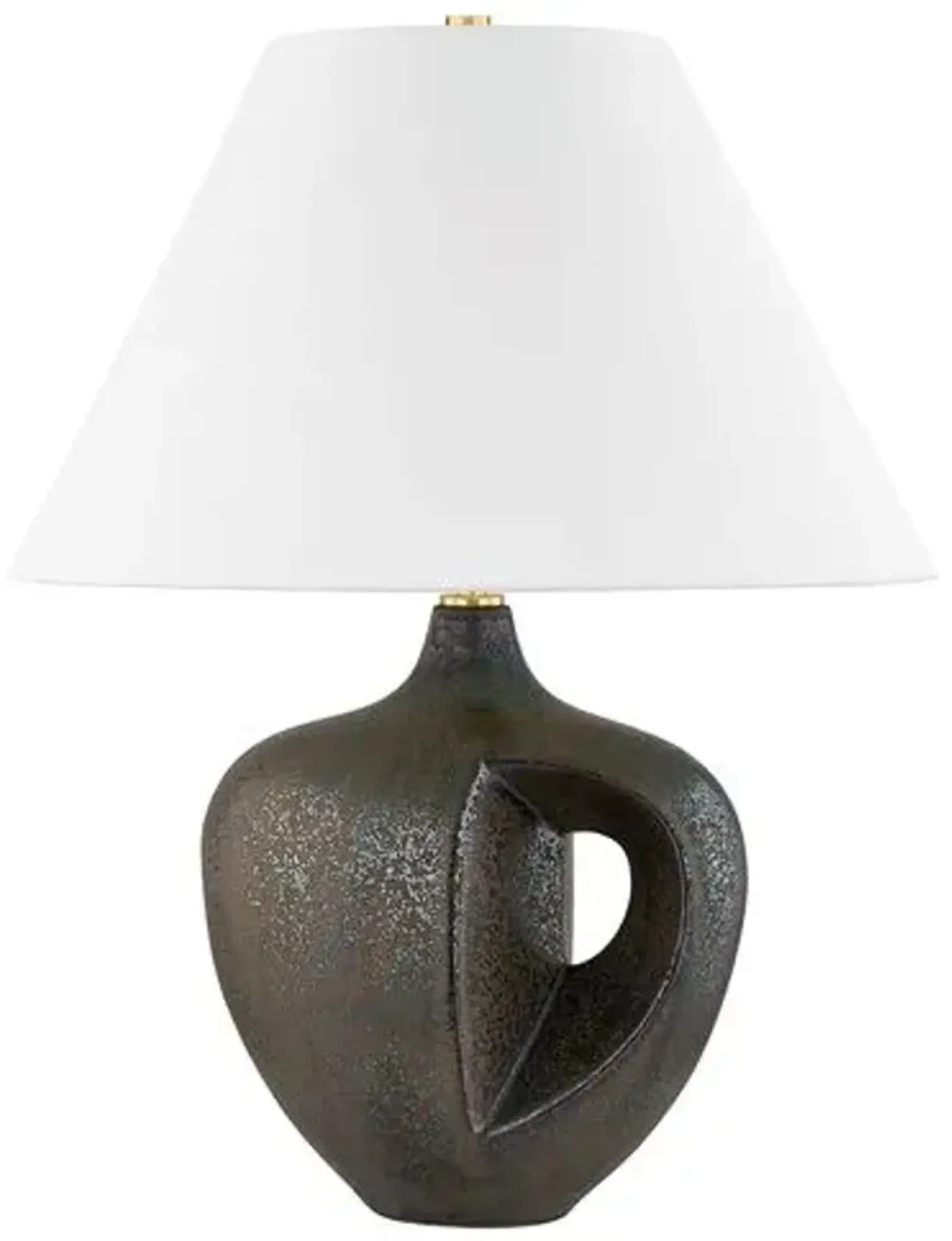 Dixie 24" Ceramic Table Lamp - Reactive Bronze - Brown