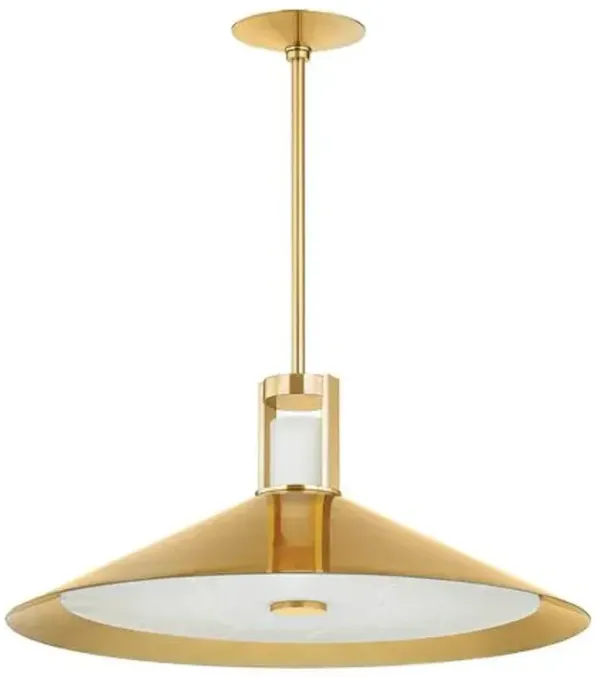 Evie Alabaster Pendant - Gold