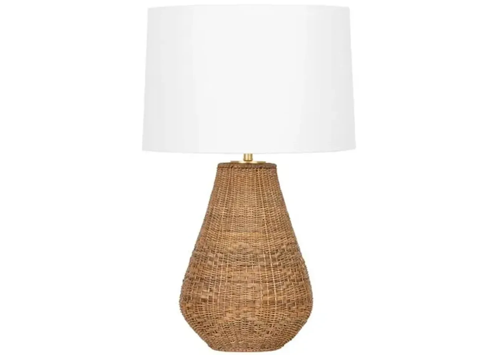 Liberty 29" Rattan Table Lamp - Vintage Gold Leaf