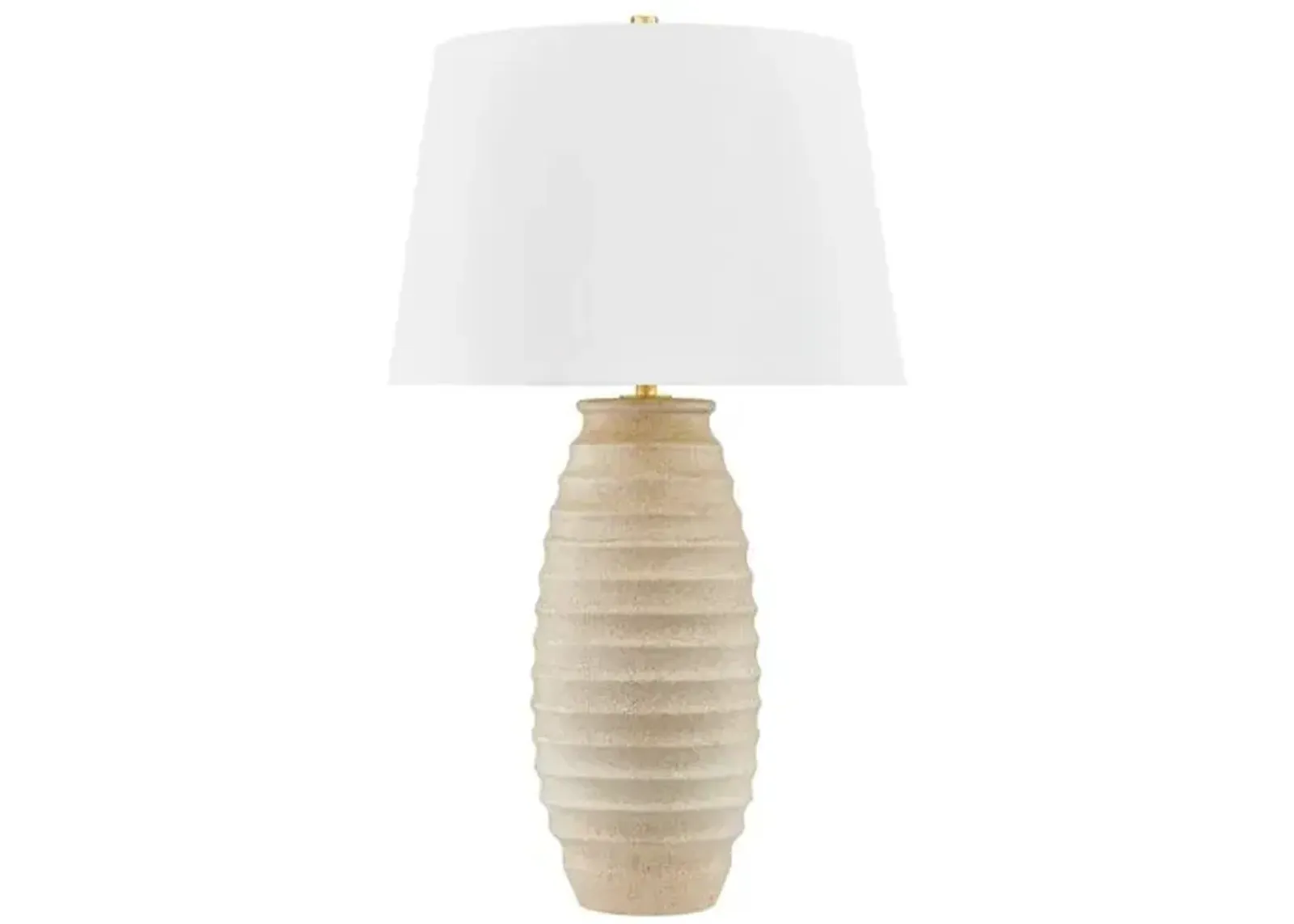 Aubriella Ceramic Table Lamp - Textured Fawn - Brown