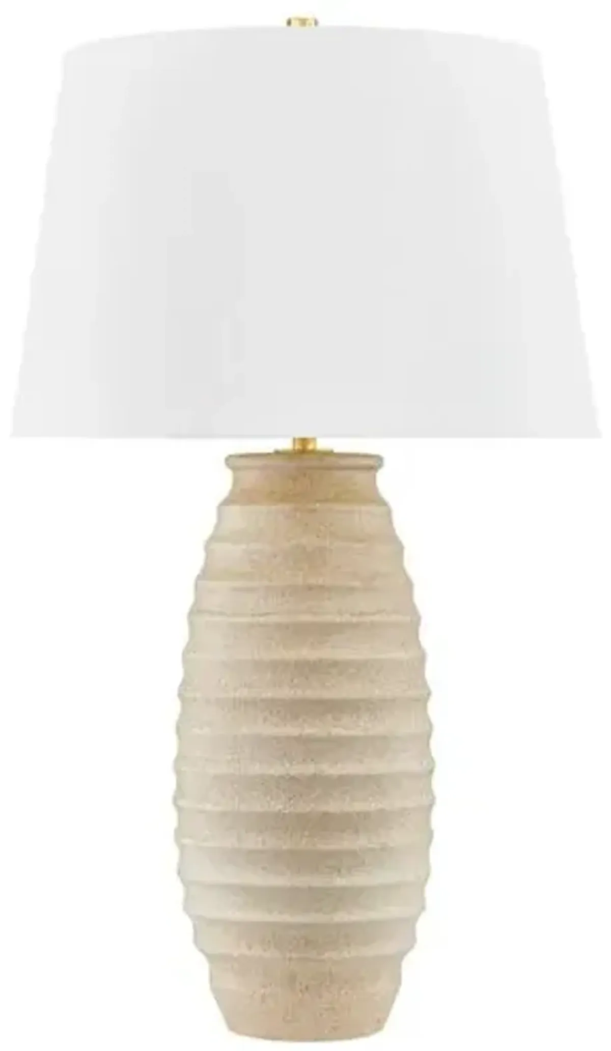 Aubriella 32" Table Lamp - Aged Brass/Ceramic Textured Fawn - Brown