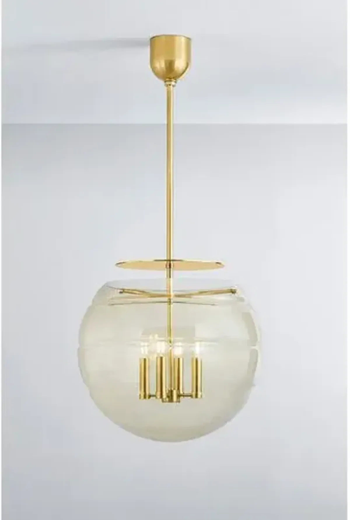 Romina Glass Globe Pendant - Champagne/Aged Brass - Gold