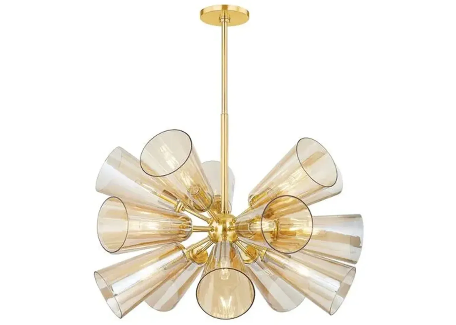 Reagan 24" Chandelier - Aged Brass - Gold