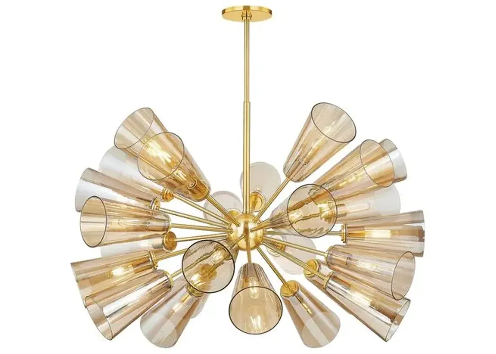 Reagan Chandelier - Aged Brass - Gold