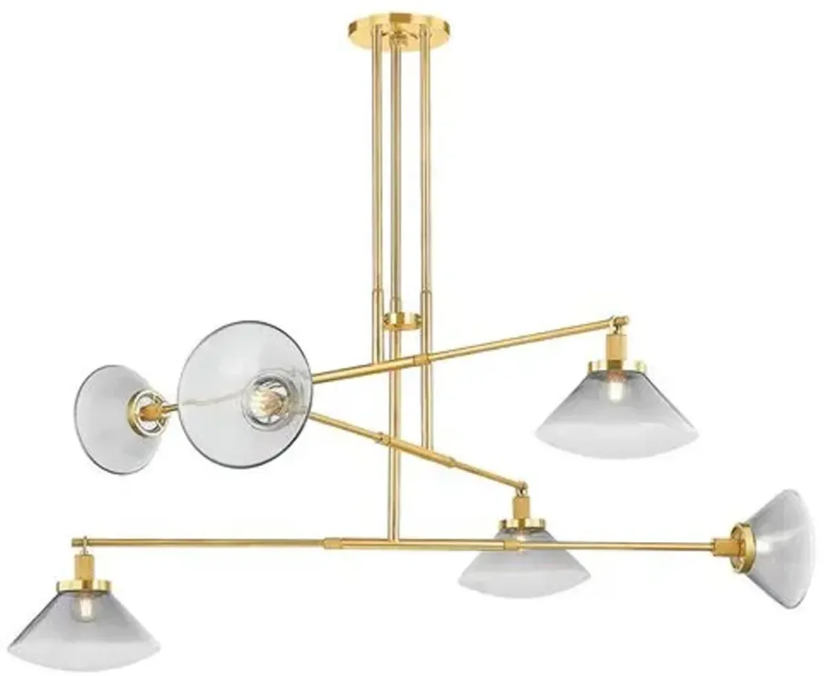 Leland 25.5" Chandelier - Aged Brass - Gold