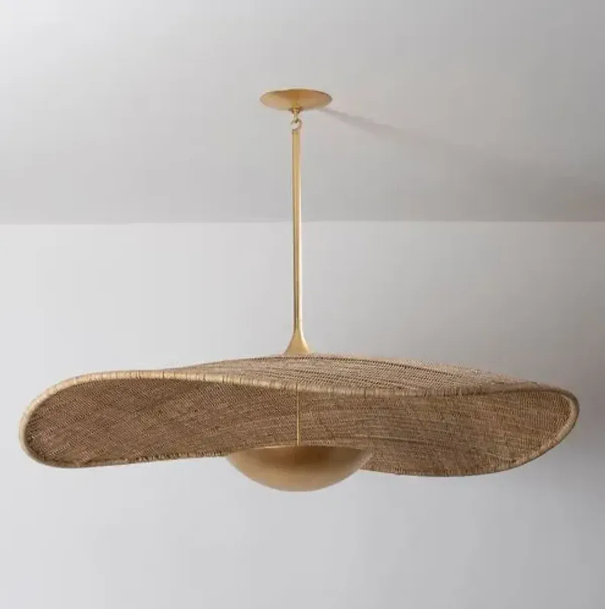 Briston Rattan Pendant - Vintage Gold Leaf