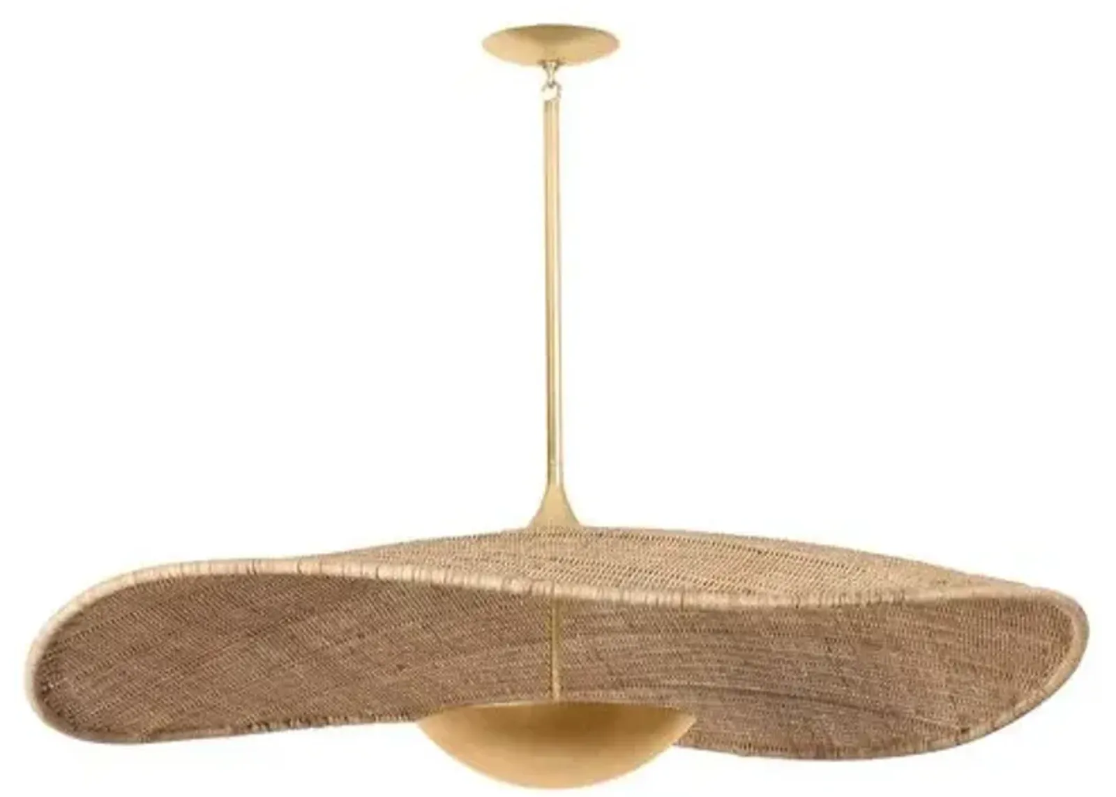 Briston Rattan Pendant - Vintage Gold Leaf