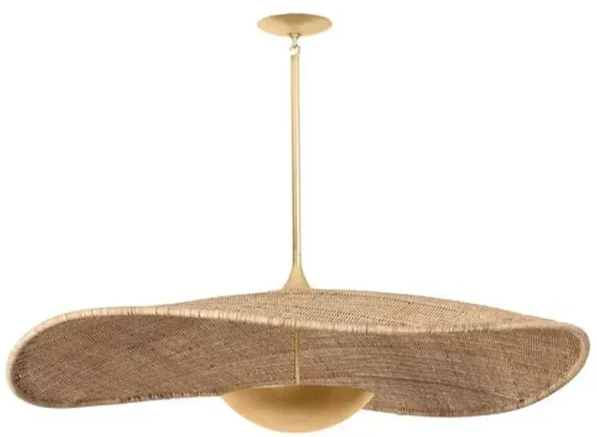 Briston Rattan Pendant - Vintage Gold Leaf