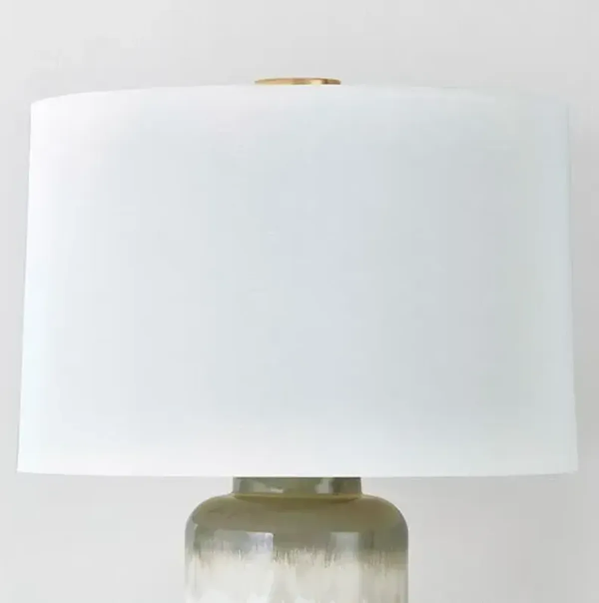 Benton Table Lamp - Aged Brass/Ceramic Meadow Ombre - Green