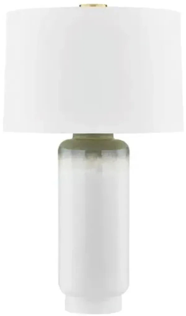 Benton Ceramic Table Lamp - Meadow Ombre - Green
