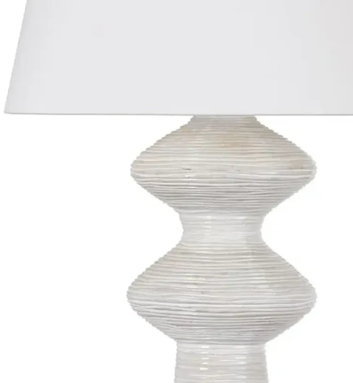 Zayd Ceramic Table Lamp - Snowbank - White