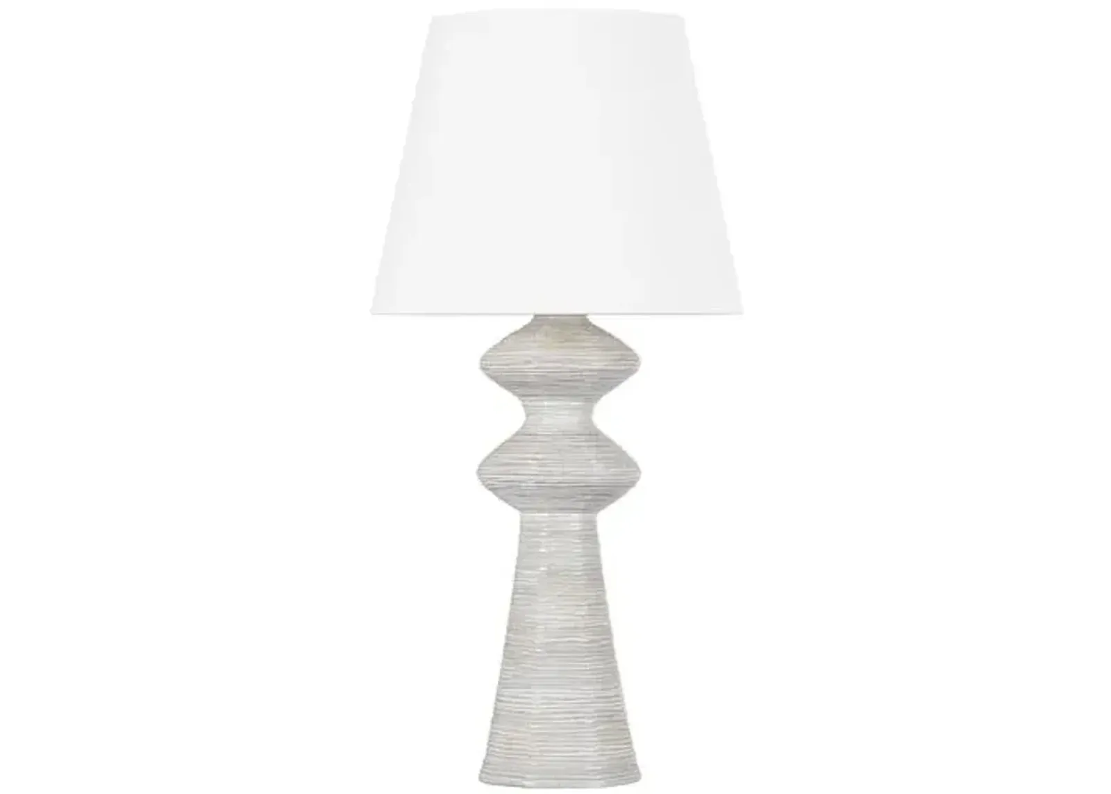 Zayd Ceramic Table Lamp - Snowbank - White