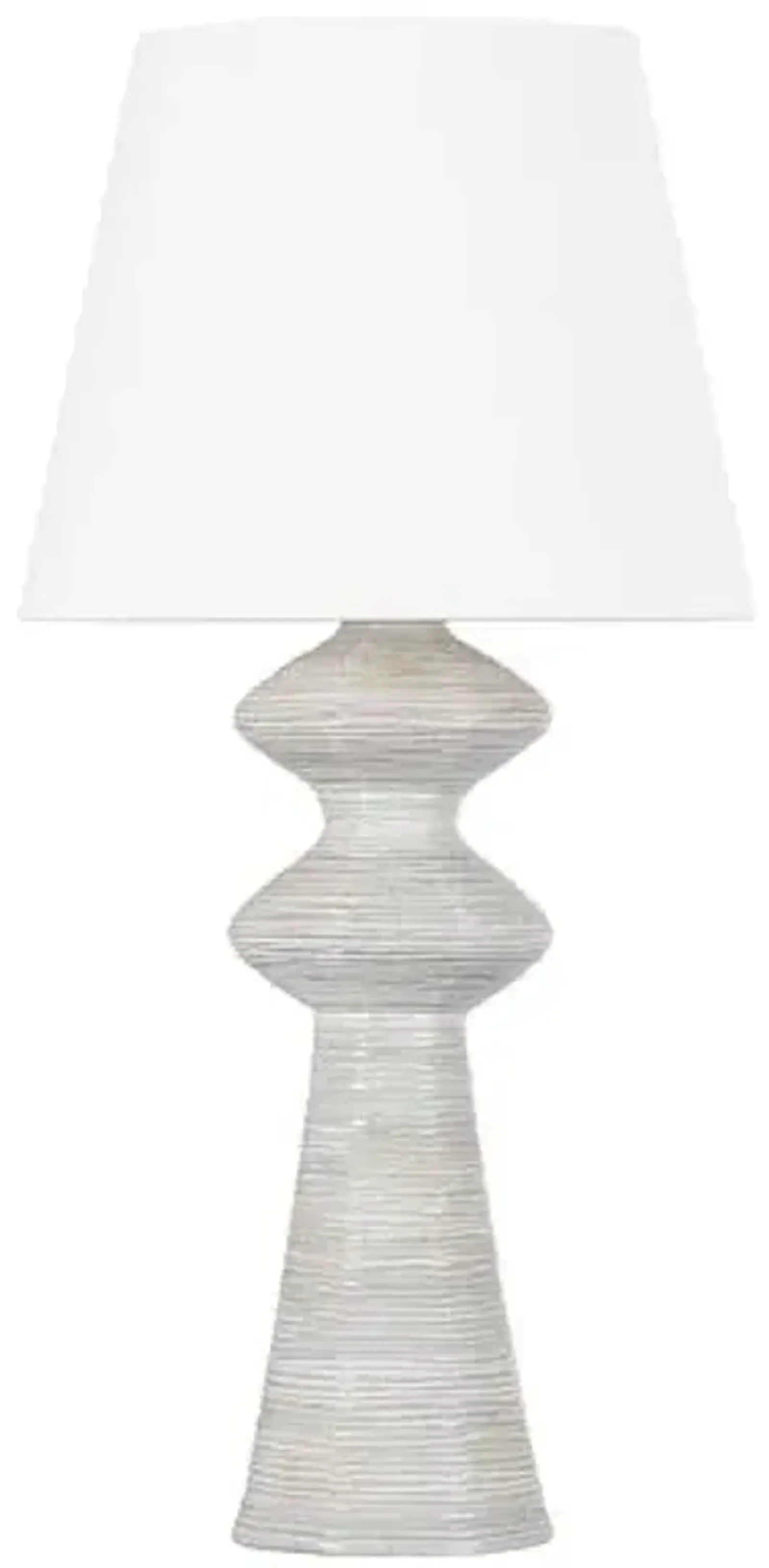 Zayd Ceramic Table Lamp - Snowbank - White