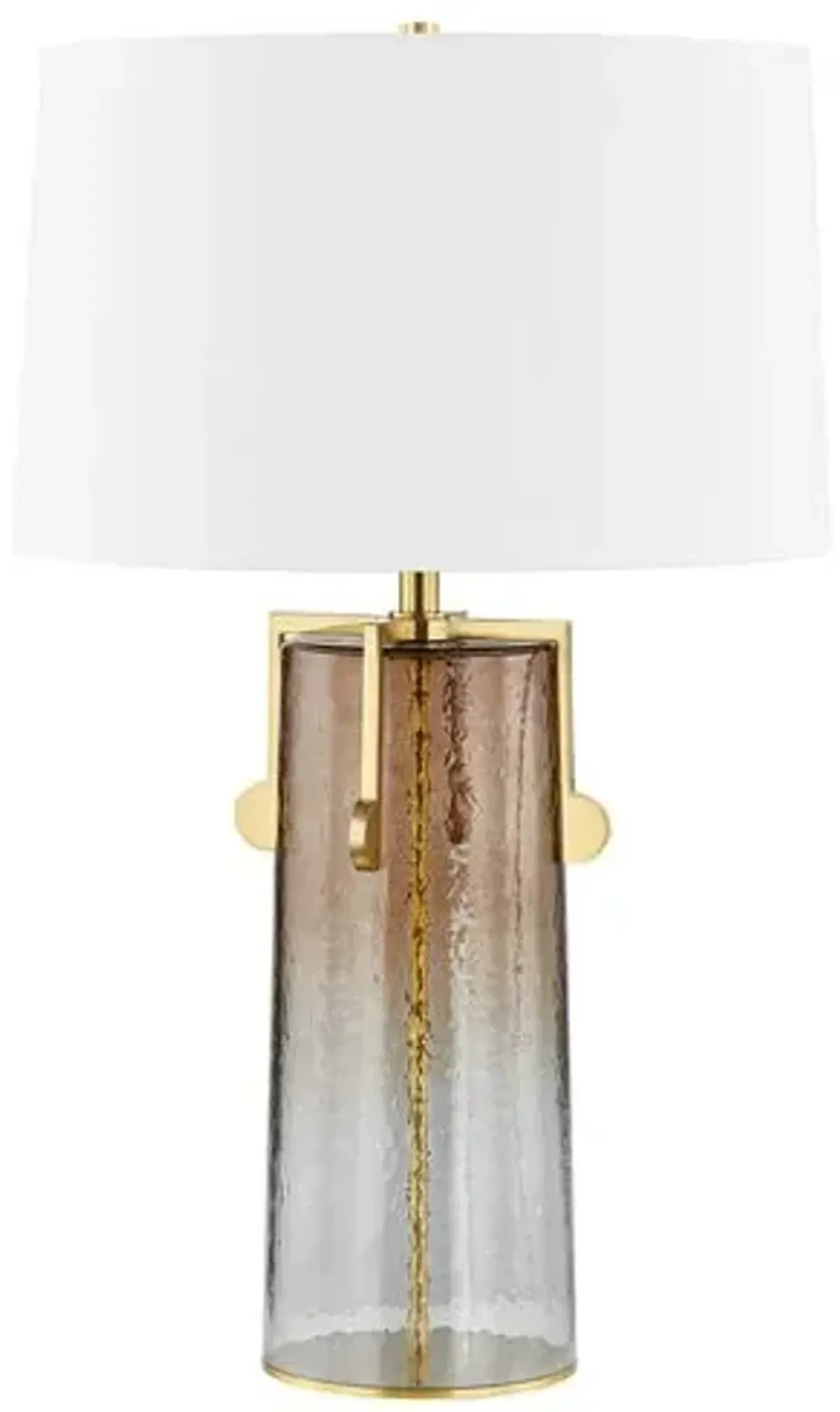 Ledger Glass Table Lamp - Smokey Ombre/Brass - Gold