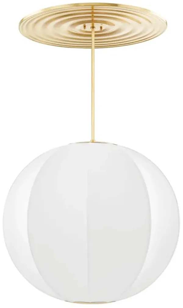 Paloma Pendant - White/Aged Brass - Gold