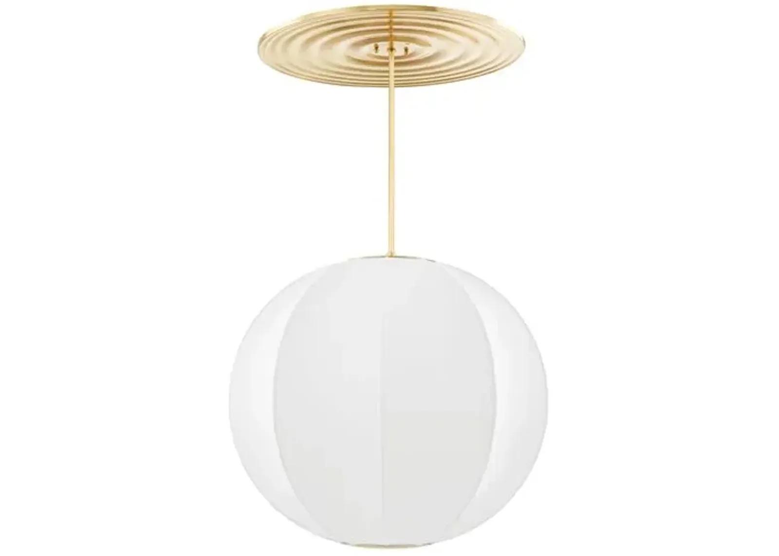 Paloma Pendant - White/Aged Brass - Gold