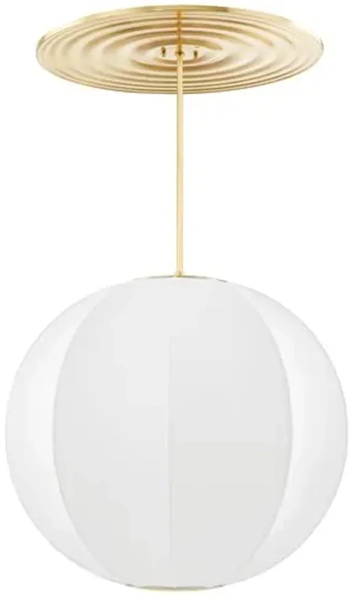 Paloma Pendant - White/Aged Brass - Gold