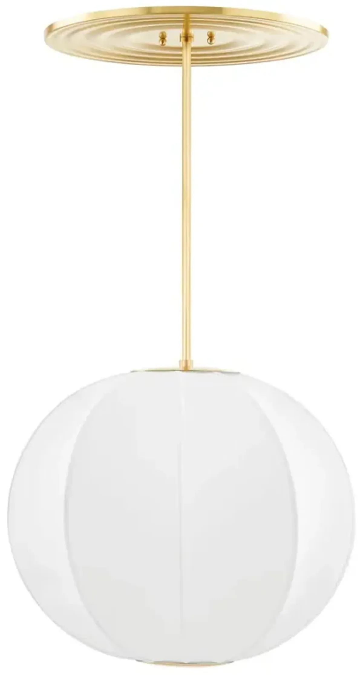 Paloma Pendant - White/Aged Brass - Gold
