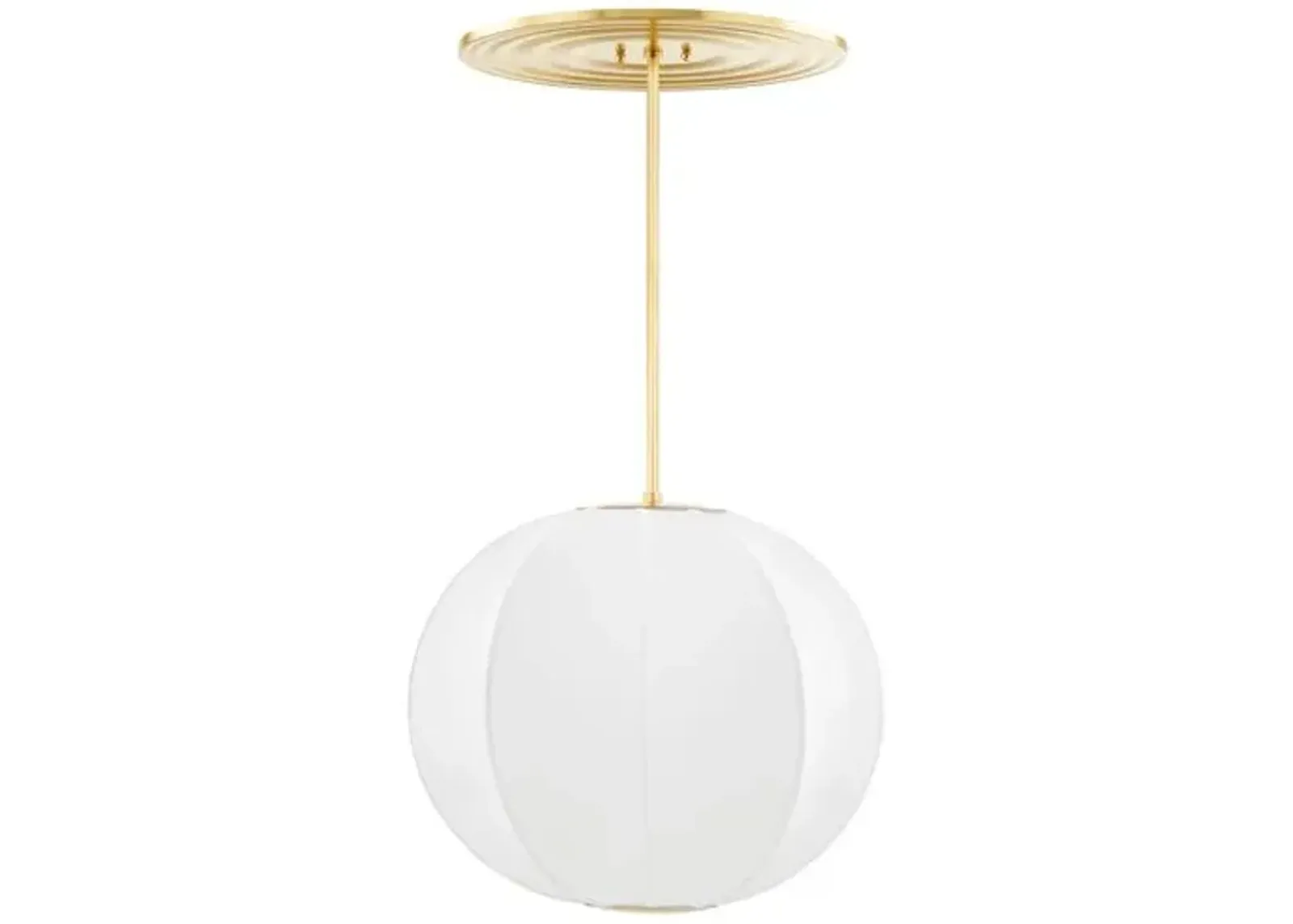 Paloma Pendant - White/Aged Brass - Gold