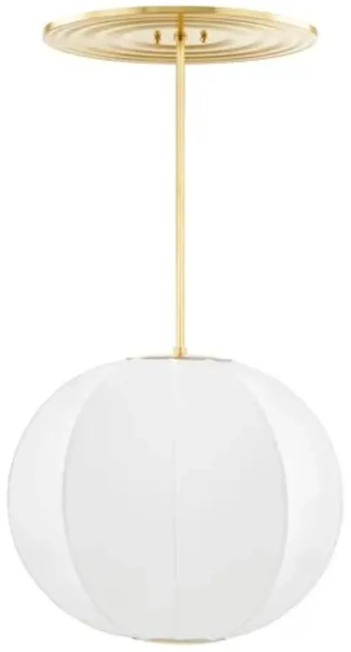 Paloma Pendant - White/Aged Brass - Gold