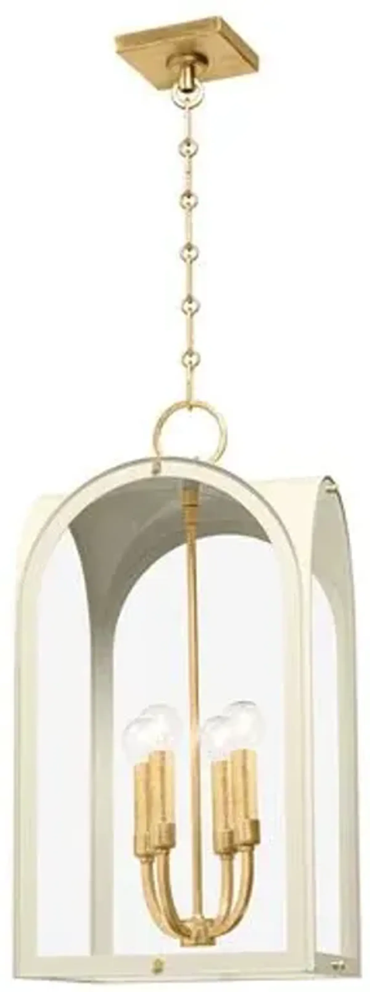 Marlowe Lantern - Vintage Gold Leaf/Soft Sand