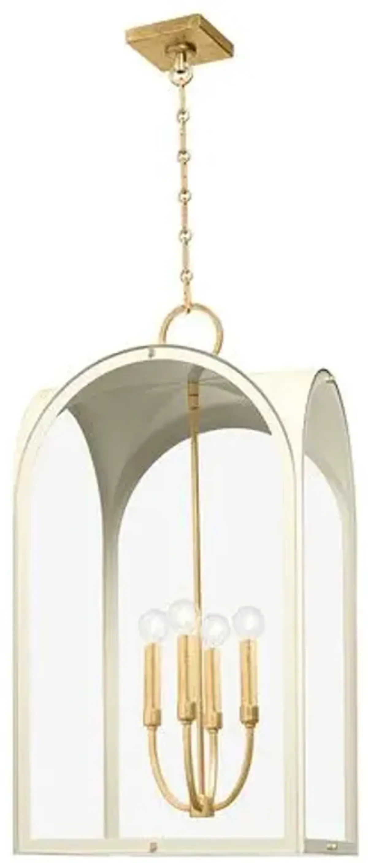 Marlowe Lantern - Vintage Gold Leaf/Soft Sand