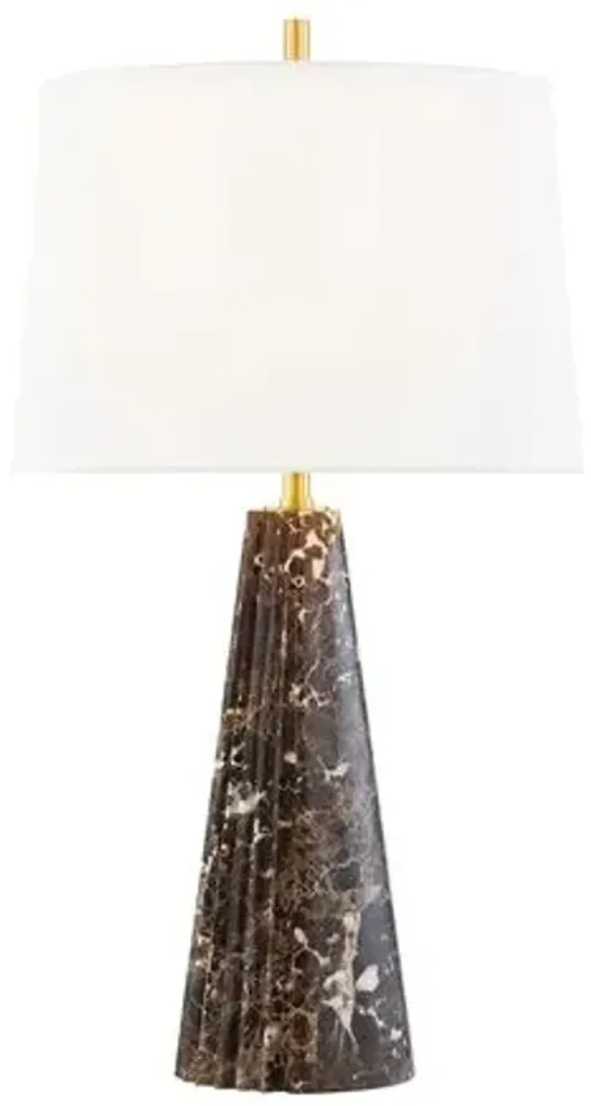 Kadence 30" Table Lamp - Black Marble/Aged Brass - Gold