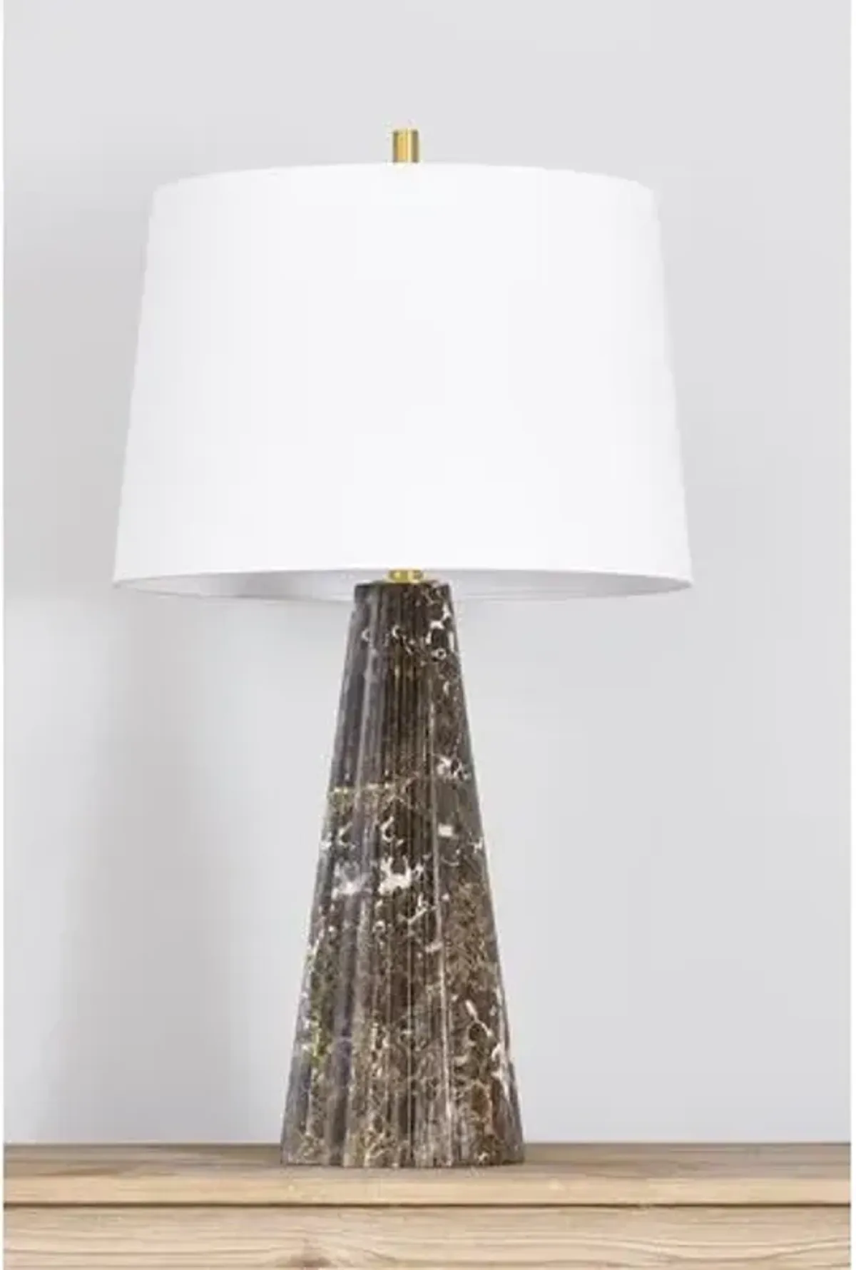 Kadence 30" Table Lamp - Black Marble/Aged Brass - Gold