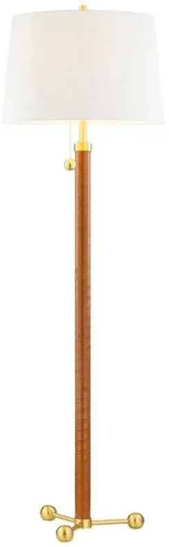 Vance Floor Lamp - Aged Brass