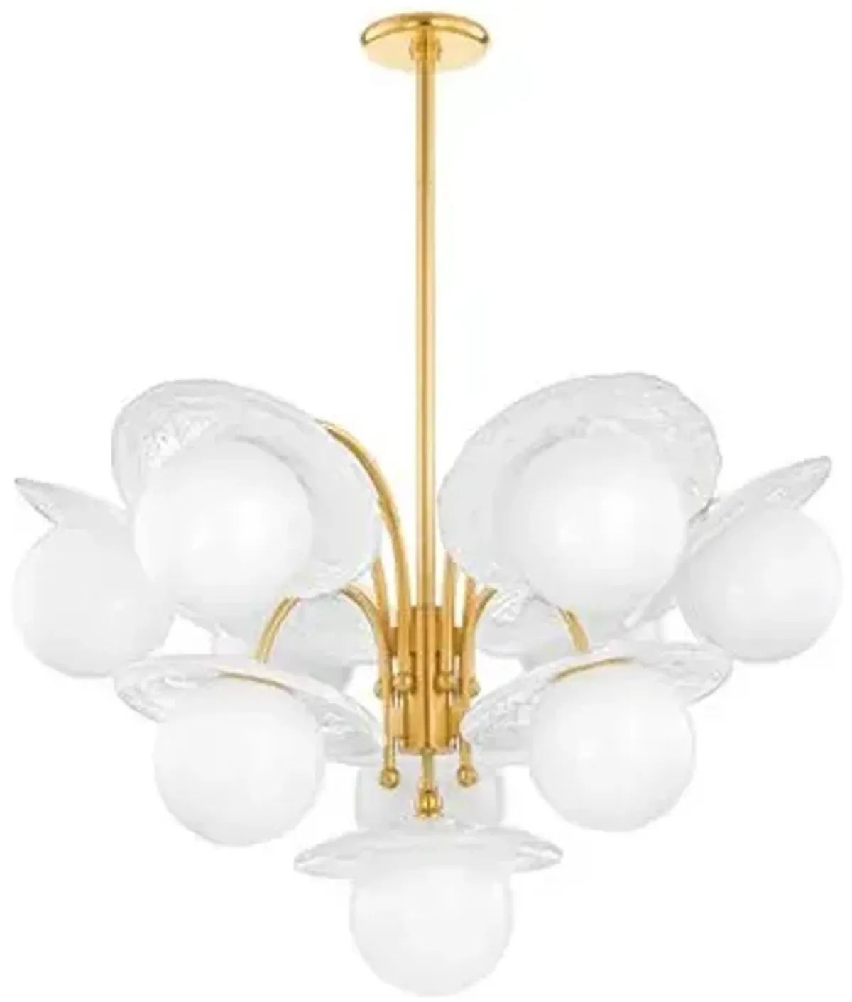 Nova 21.5" Chandelier - Aged Brass - Gold