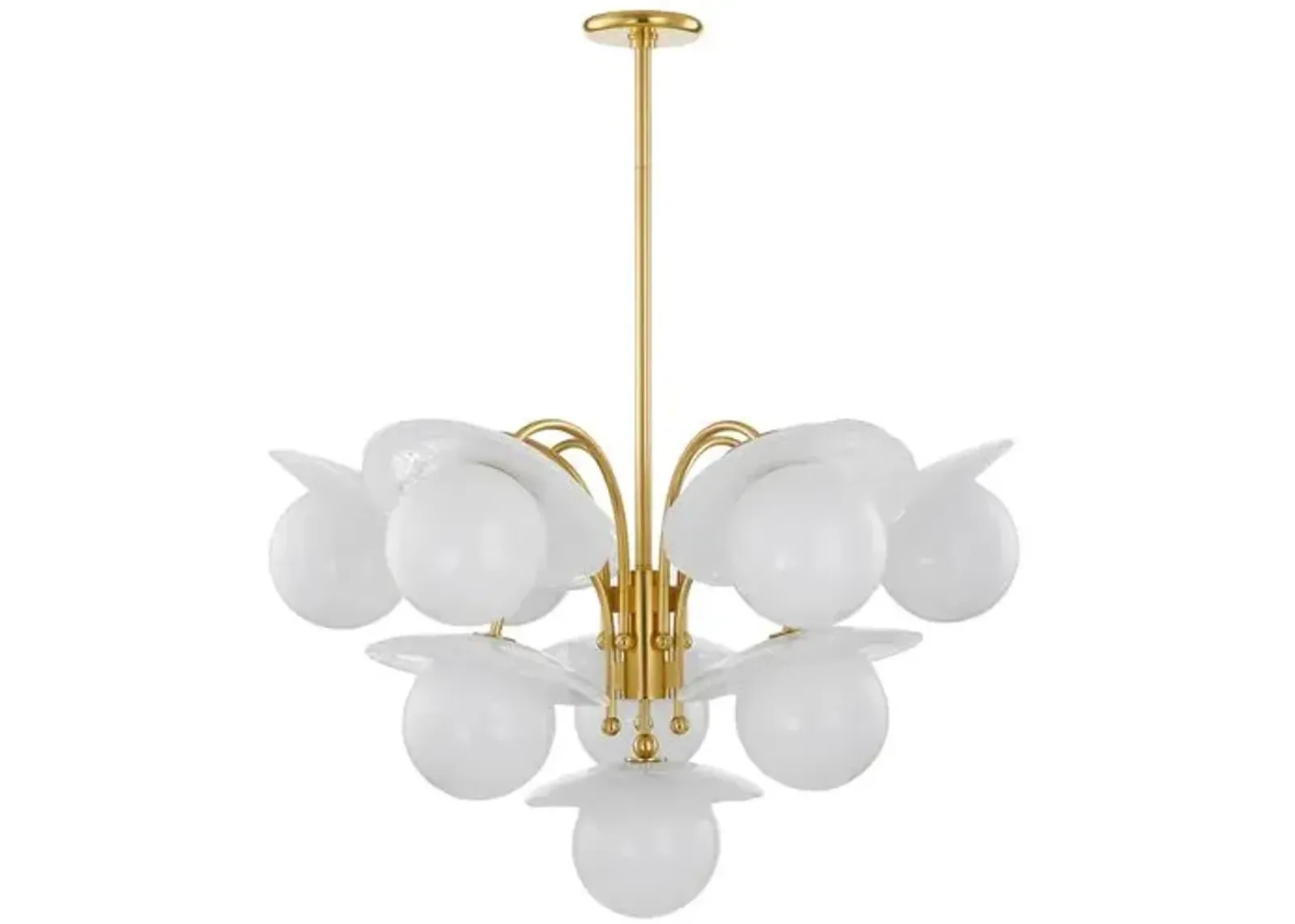 Nova 21.5" Chandelier - Aged Brass - Gold