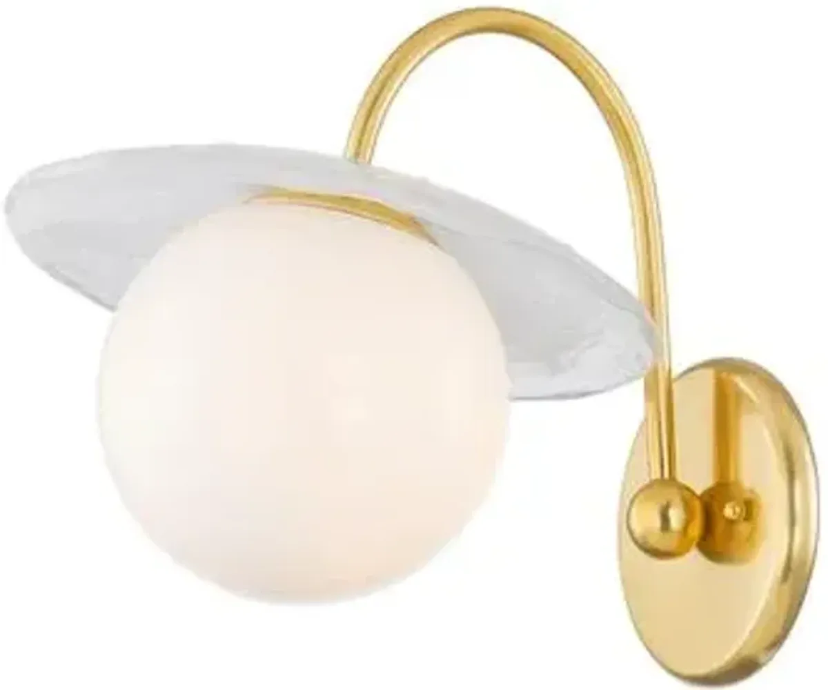 Nova 11.25" Wall Sconce - Aged Brass - Gold