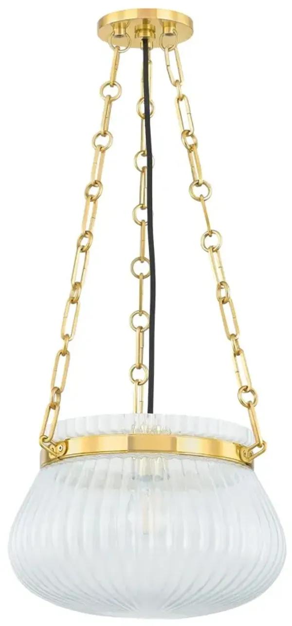 Dalary Glass Bowl Pendant - Gold