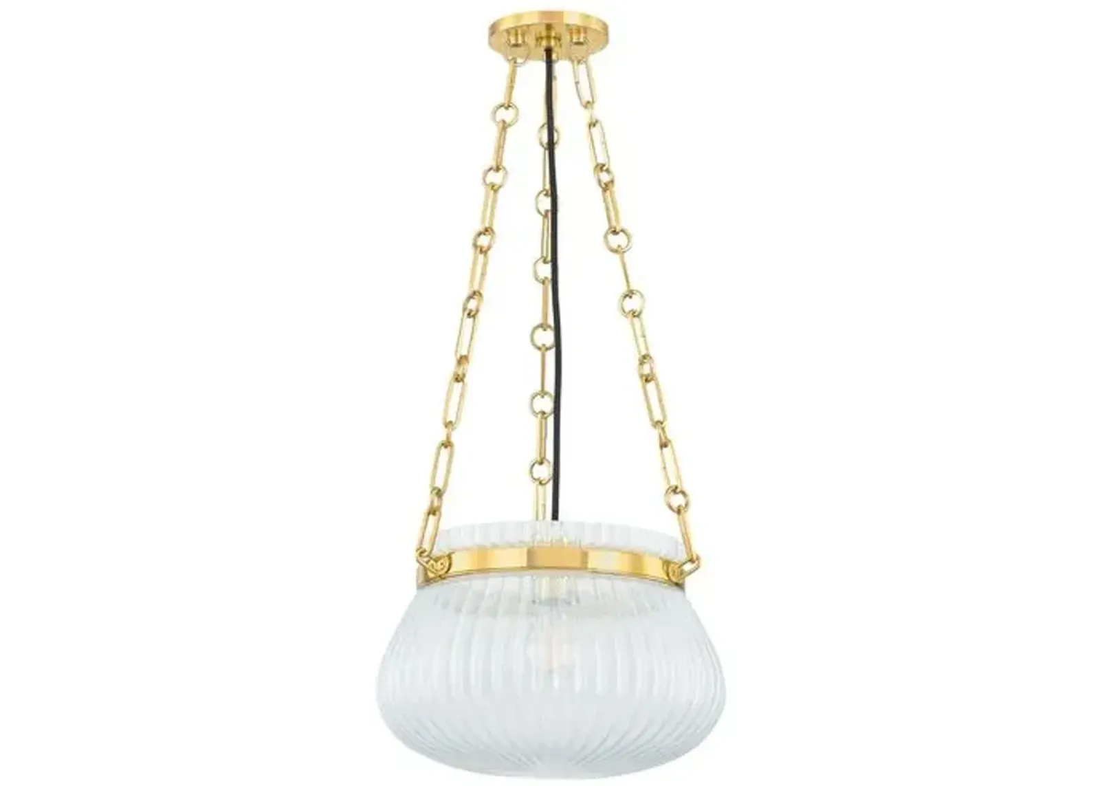 Dalary Glass Bowl Pendant - Gold