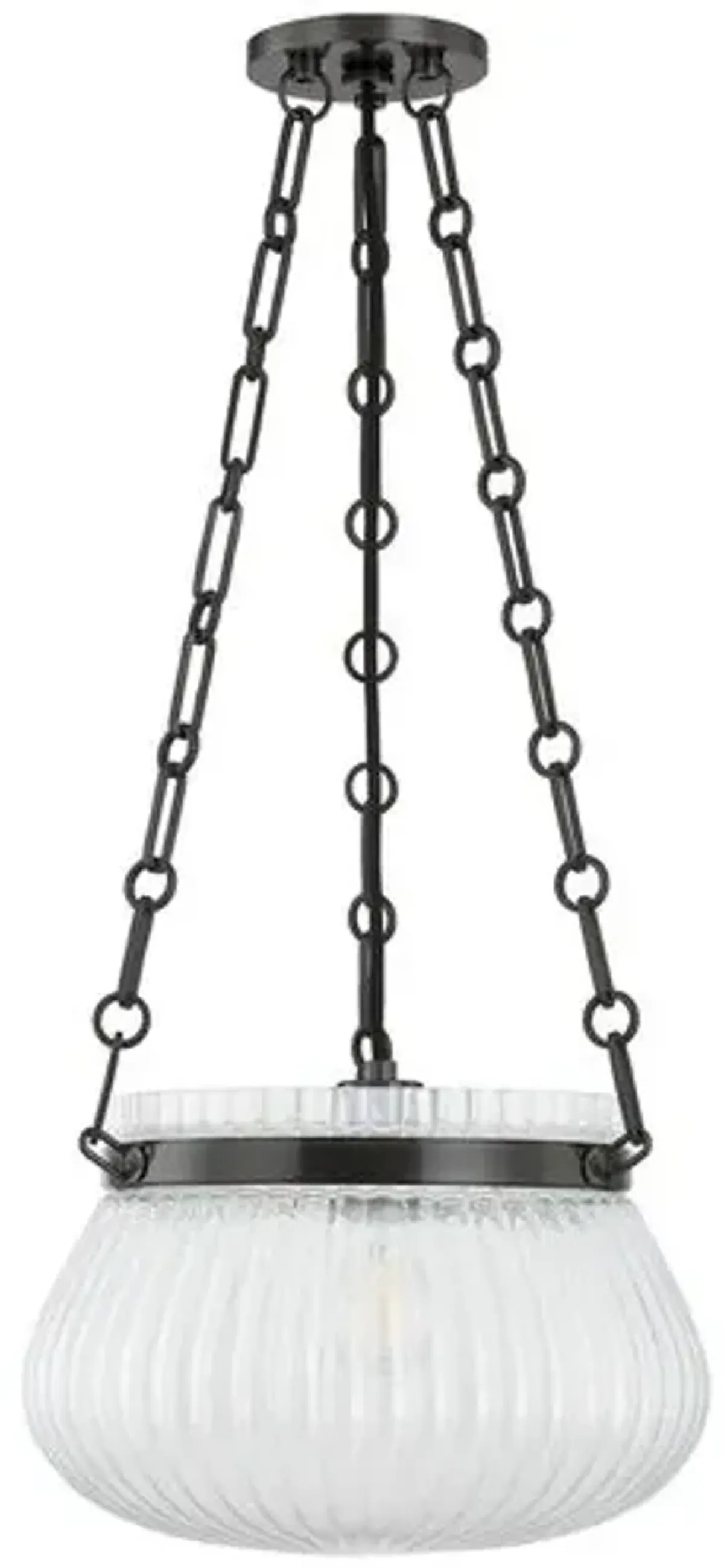 Dalary Glass Bowl Pendant - Brown
