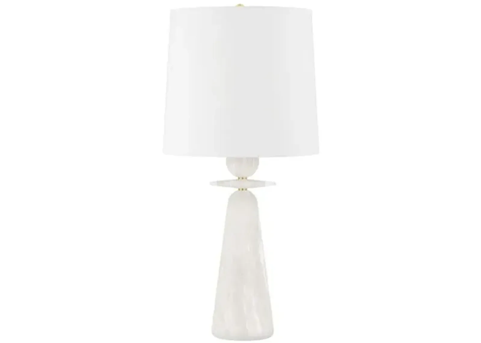 Graysen Alabaster Table Lamp - White - Gold