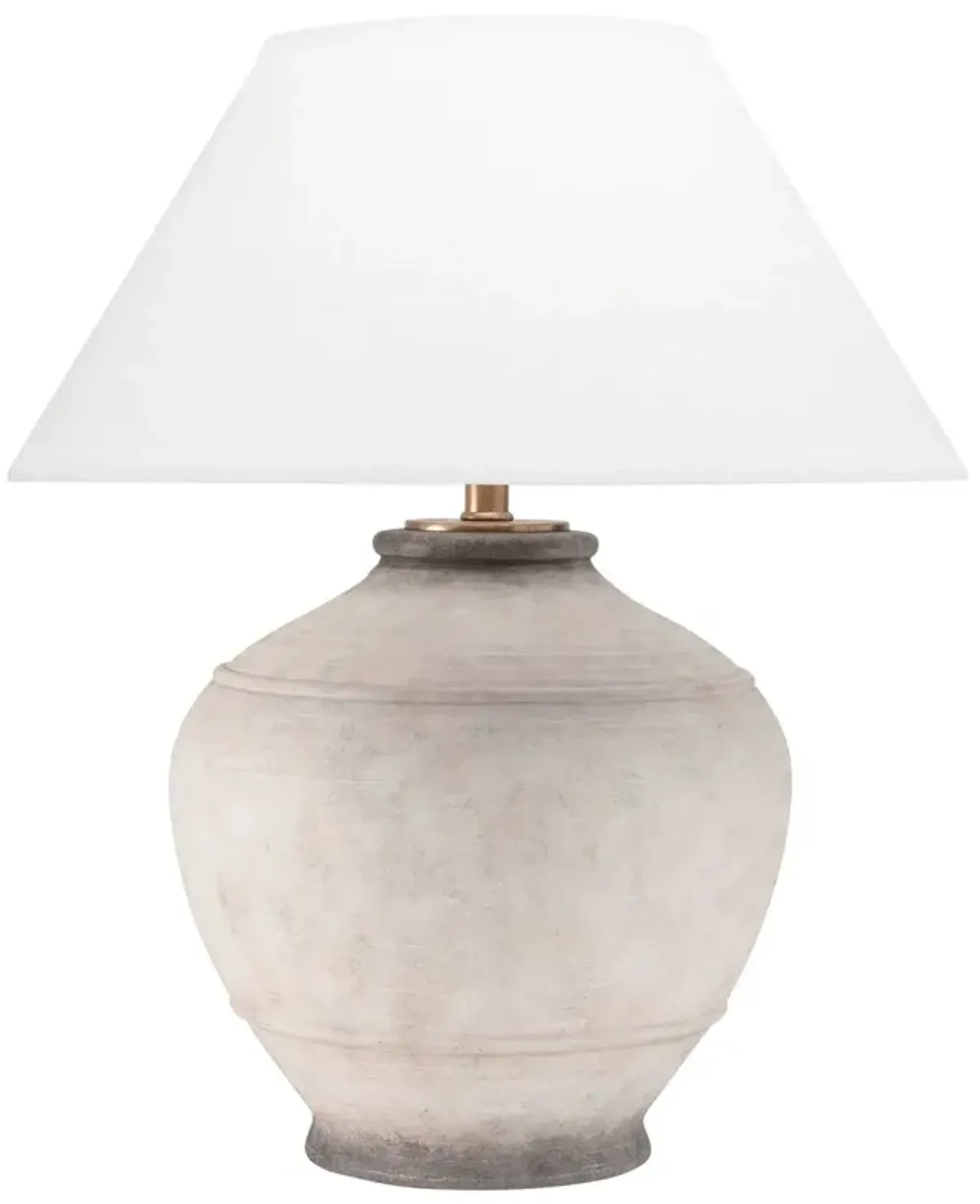 Leonel Ceramic Table Lamp - Ash Grey - Beige