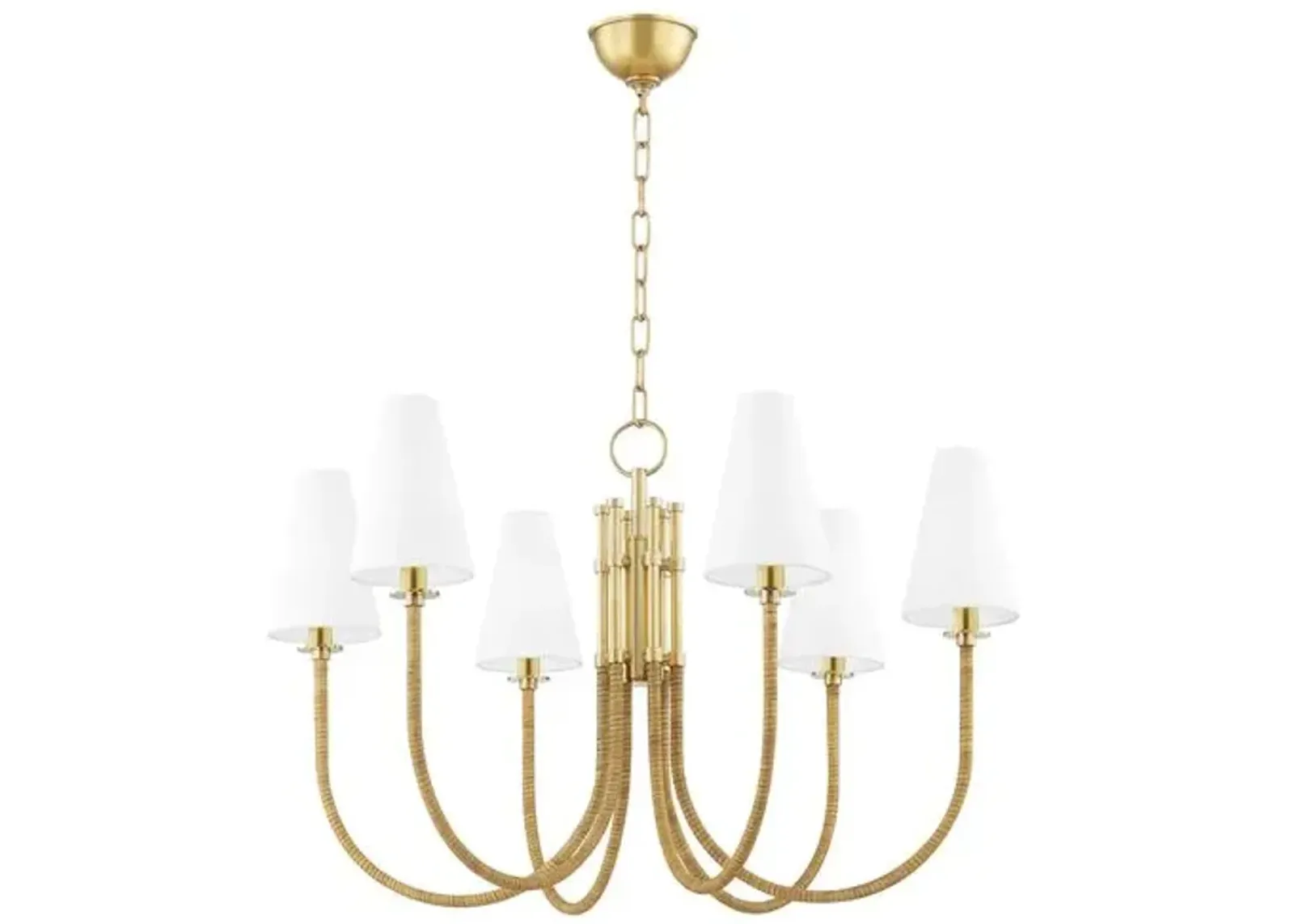 Landry Chandelier - Aged Brass - Gold