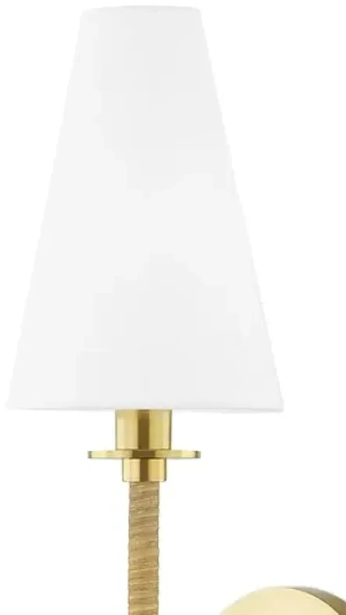 Landry 18.75" Wall Sconce - Natural Leather/Aged Brass - Gold