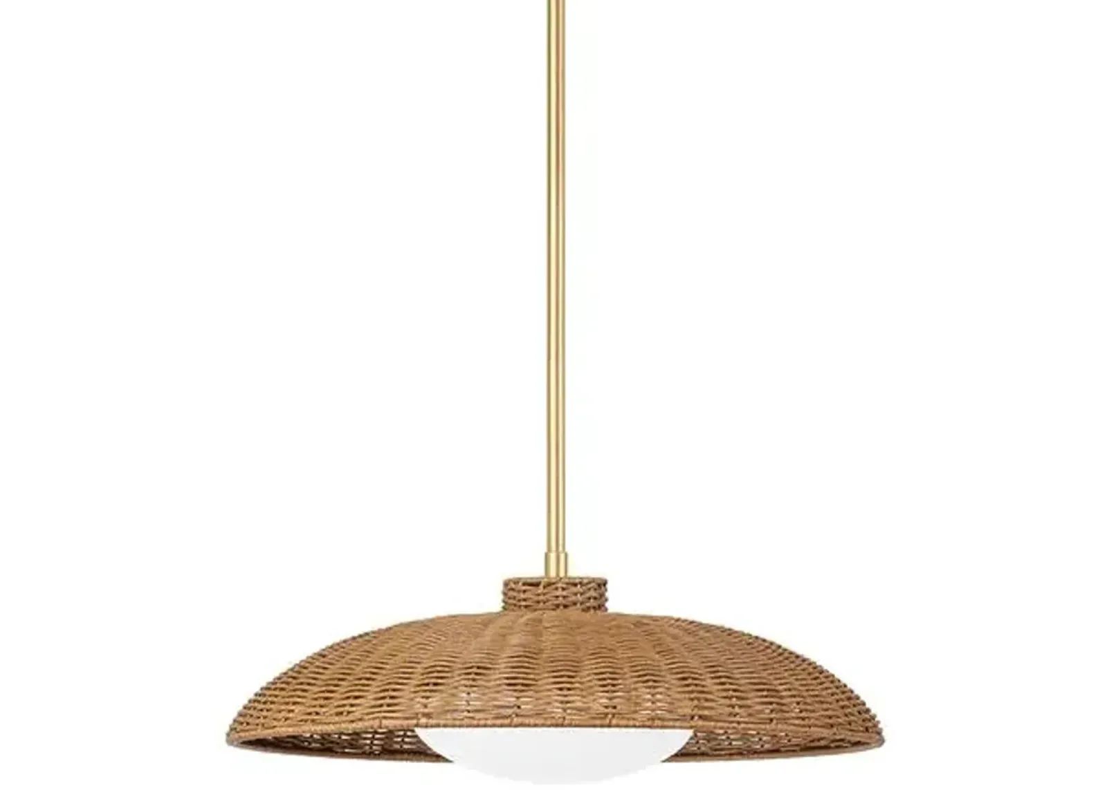 Piper Rattan Pendant - Vintage Gold Leaf