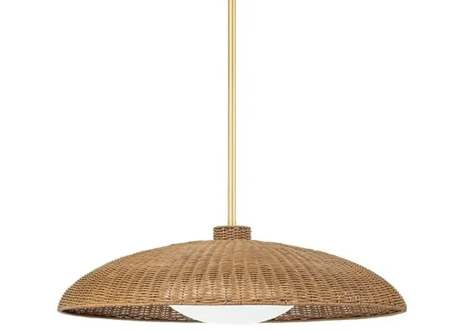 Piper Rattan Pendant - Vintage Gold Leaf