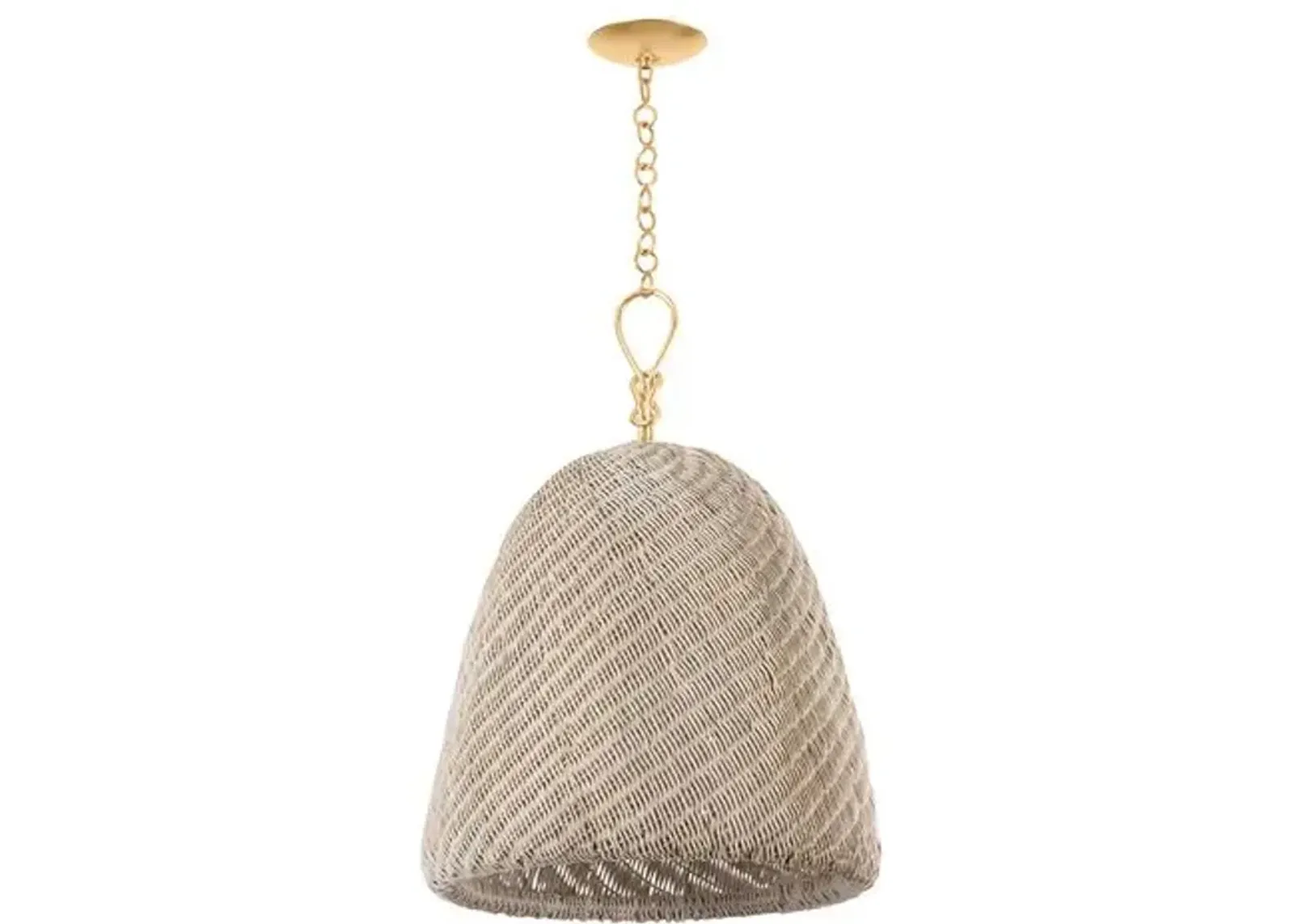 Thatcher Rattan Pendant - Gold Leaf