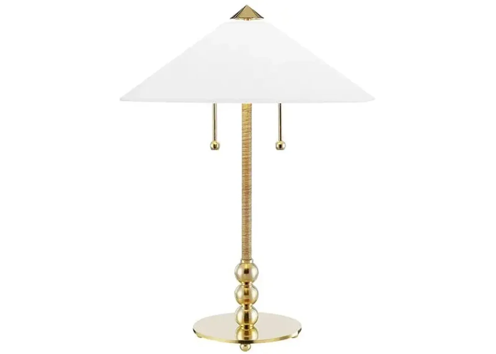 Tenley 24" Table Lamp - Natural/Aged Brass - Gold