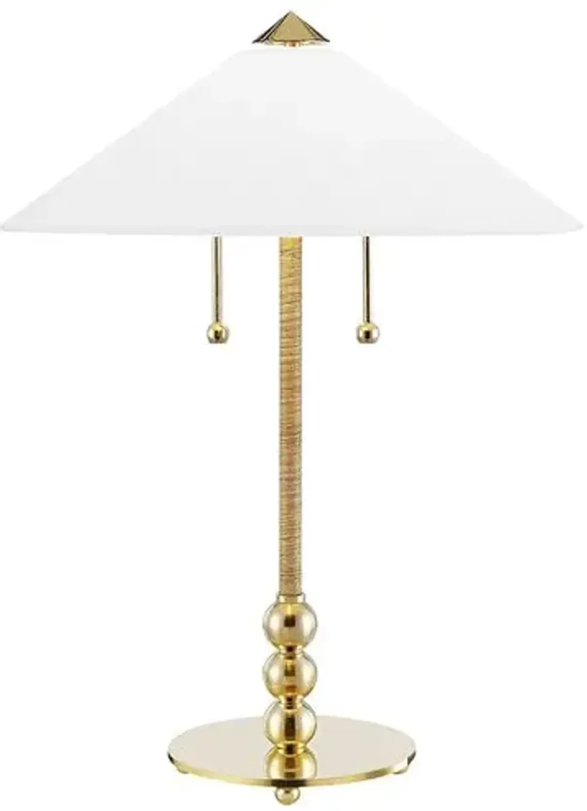 Tenley 24" Table Lamp - Natural/Aged Brass - Gold