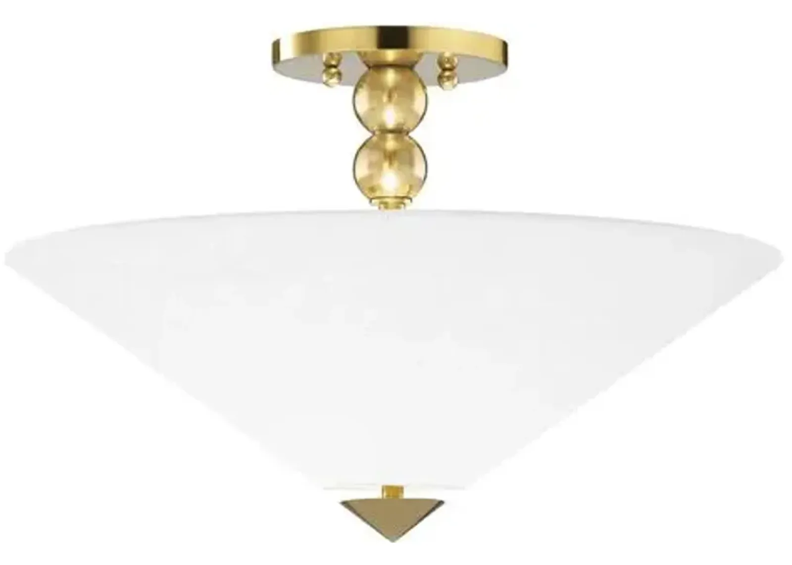 Tenley 11.5" Semi Flush - Aged Brass - Gold