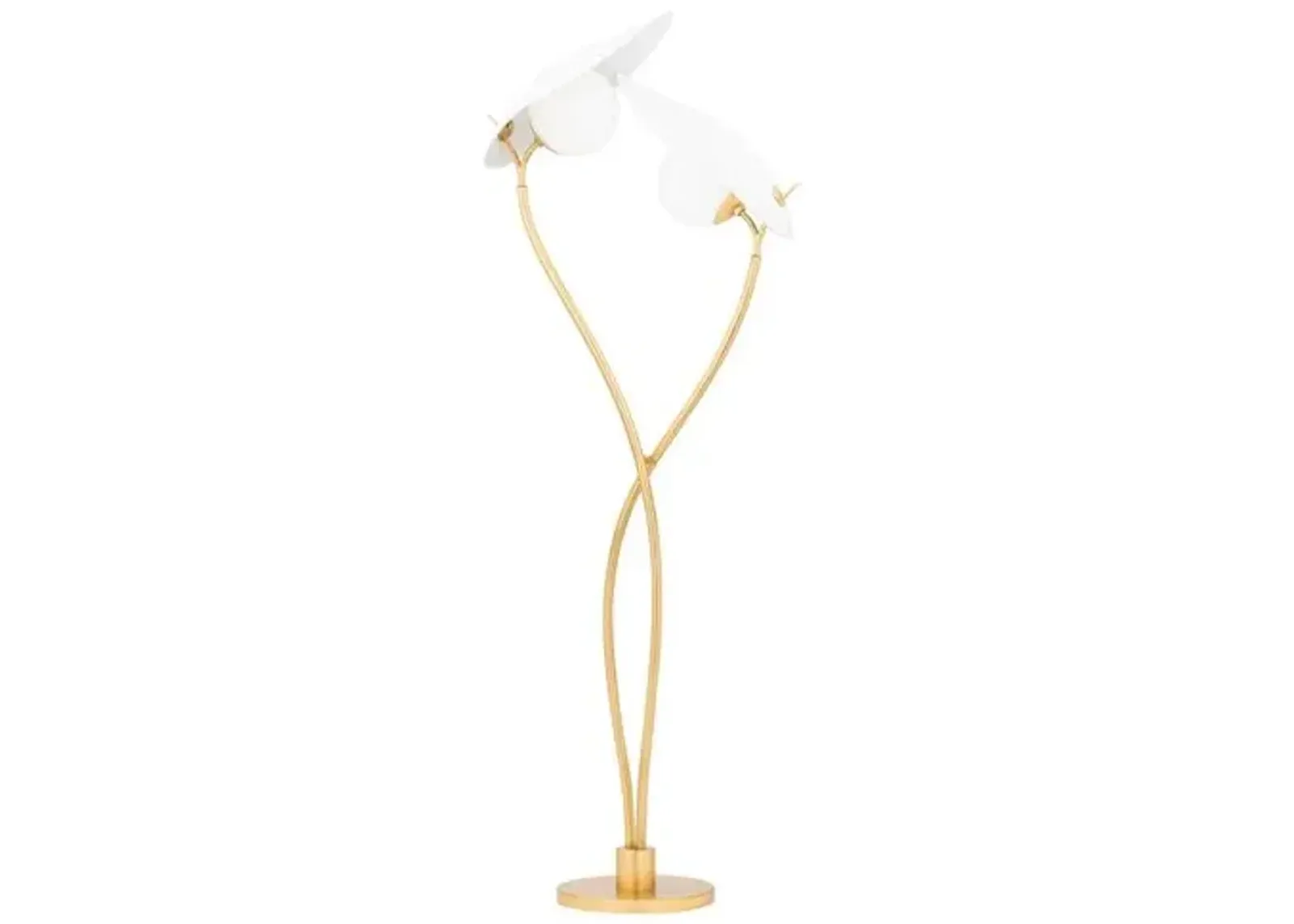 Ariadne Floor Lamp - Gold Leaf/White